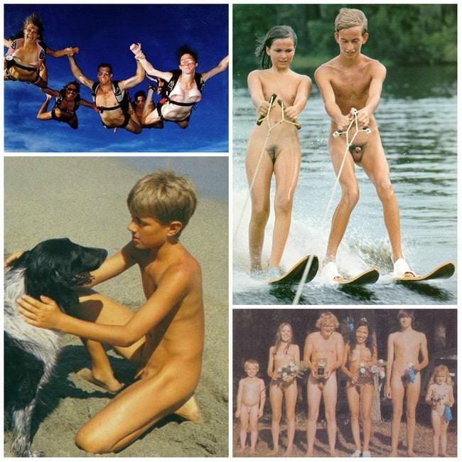 Vintage nudism - beautiful photo of young nudists