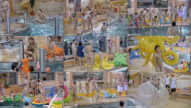 Video naturists in the pool beautiful video - Indoor water runners